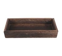 FOYTOKI Plateau Décoratif en Bois Rustique Rectangulaire Rebords Hauts | Finition Bois Raffiné, Rangement pour Parfum et Fleurs, pour Commode ou Salle à Manger