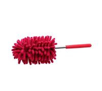 FOYTOKI Plumeau En Microfibre Chenille Extensible Rouge Tête Large Télescopique Pour Dépoussiérage Maison Voiture Meubles Ventilateurs Plafond Nettoyage Sans Rayures