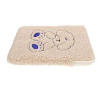 FOYTOKI Pochette de Rangement Anti-déchirure Kaki en Peluche pour Tablette | Grosse Capacité, Style Cartoon Simple, Adaptée aux Moments de Loisir Divertissement
