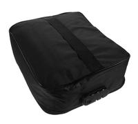 FOYTOKI Pochette de Rangement pour Carte D'identité à 3 Couches en Tissu Oxford Léger avec Poignée, Paquet à Documents Noir pour Voyage et Usage Quotidien Sécurisé