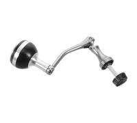FOYTOKI Poignée de Moulinet Simple en Aluminium Argenté pour Pêche | Bras à Visser, Bouton Rond, Réponse Directe, Usage Bateau et Bord, Finition Soignée