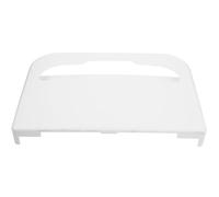 FOYTOKI Porte-abattant de toilette mural en plastique blanc avec grande capacité de rangement, style moderne, installation simple, adapté pour salle de bain