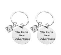 FOYTOKI Porte-clés Décoratifs en Acier Inoxydable Argenté 2pcs, Multifonctionnels et Confortables, pour Présent de Pendaison de Crémaillère