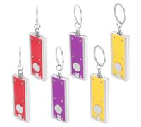 FOYTOKI Porte-clés Lampe Torche LED Portable 6pcs en Acrylique Éclairage Blanc, Décoration de Clé Unique et Accessoire Pratique pour Paquet et Toutes Occasions Couleur Couleur Aléatoire
