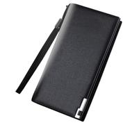 FOYTOKI Portefeuille Homme Long Zippé Multifonctionnel Noir PU | Grosse Capacité, Design à Ouverture Facile, Format Pratique à Transporter, pour Occasions Spéciales et Présents