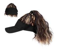 FOYTOKI Postiche Queue de Cheval Haute Synthétique pour Femme Casquette de Baseball avec Extensions Bou s Mixtes Postiche Léger Réutilisable Quotidien et Soirées 1 Pièce