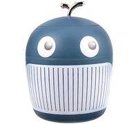 FOYTOKI Poubelle avec Couvercle Facile de Design et Créatif Nettoyer Compacte en Plastique Bleu de Baleine Table pour Bureau Cuisine