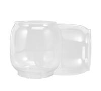 FOYTOKI Protecteur de lampe à huile transparent 2pcs, cylindre en verre, remplacement pour abat-jour cassé, trou 4.6cm, pour lampe à huile vintage, usage intérieur et extérieur
