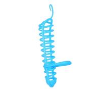 FOYTOKI Râtelier pour Perroquets en Plastique Bleu Grille de Nourriture et Support Suspendu, Facile à Installer Verrou de Sécurité pour Oiseaux Exotiques