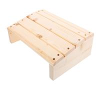 FOYTOKI Repose-pieds Améliore le Confort en Bois Massif Incliné Ergonomique Santé Design Beige Élégant pour Bureau et Maison