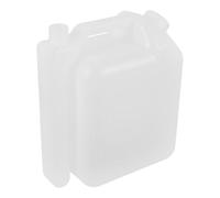 FOYTOKI Réservoir doseur d'huile pour tronçonneuse 4L en PP blanc, double ouverture, facile à nettoyer, bouteille de mélange d'essence pour dosage précis