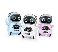 FOYTOKI Robot Mini Intelligent avec Contrôle Vocal Danse Et Lumières LED Jouet Éducatif pour Garçon Fille Rose