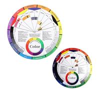 FOYTOKI Roue Chromatique Double Face pour Maquillage et Nail Art, Papier, Rotation Facile, 2 Pièces pour Apprentissage et Mélange de Couleurs Professionnelles