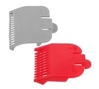 FOYTOKI Sabots De Tondeuse à Cheveux Pratiques Lot De 2 Petites Tailles Réglables Accessoires De Coiffure Professionnels Pour Usage Domestique Et Salon Couleurs Gris Et Rouge