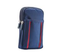 FOYTOKI Sacoche Ceinture Denim Double Zip Multi-usage pour Téléphone Pochette Pratique Homme Femme pour Sport Voyage et Quotidien