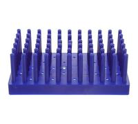 FOYTOKI Séchoir à huile latéral bleu en plastique stable pour porte-flacons compte-gouttes et support tubes à essai adapté au travail du cuir