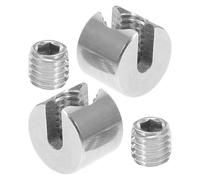 FOYTOKI Serrage-câble Design à Fente Plate, Structure Compacte et Robuste en Acier Inoxydable 316, Lot de 2 Pièces pour Serrage Agricole et Jardin