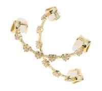 FOYTOKI Set de Dentier Doré à pour Hommes et Femmes Accessoire Hip Hop Punk pour Fête Costume et Style Coque Plaquée Or à Usage