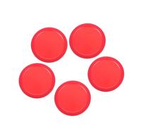 FOYTOKI Set de Palets de Hockey sur Air en Plastique Rouges Lot de 5 Forme Ronde 2 Pouces, pour Jeux de Table et Matchs de Hockey en Intérieur