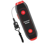 FOYTOKI Sifflet Électronique D’Arbitre avec Cordon, 3 Tons 3 Niveaux Rouge | Abs et Composants Électroniques, Lumière Sos Intégrée, pour Entraîneurs, Enseignants et Usages Extérieurs