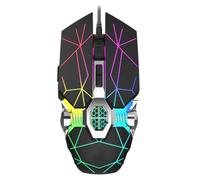 FOYTOKI Souris Gamer USB Noire à 7 Touches Programmables pour PC Gaming | Dpi Réglable de 800 à 3200, Éclairage Rvb Sept Couleurs, Suivi Stable, Design Silencieux pour Joueurs Fps