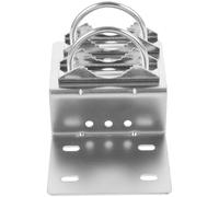 FOYTOKI Support D'antenne en Acier Inoxydable Argenté Forme en L Fixation Murale Extérieure, Prise Solide et Utilisation Facile pour Montage de Mât D'antenne