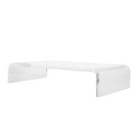 FOYTOKI Support d'ordinateur en Acrylique Transparent 40x20x8 cm, Protection pour Clavier d'ordinateur Anti-Griffes Chat, Support de Rangement Multifonction réglable en Hauteur, pour