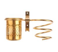 FOYTOKI Support Mural Porte Sèche-cheveux et Peigne Surface Lisse pour Sèche-cheveux en Aluminium Or Design Moderne Organise Bien la Salle de Bain sans Perçage