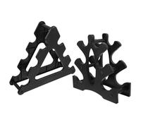 FOYTOKI Support pour Haltères en Plastique Polypropylène, Petite Taille, Forme Arbre Triangulaire, Capacité 12 Kg, Rack de Rangement Multifonction pour Musculation à Domicile et Bureau,