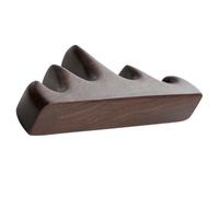 FOYTOKI Support pour Pinceaux Design Simple de Calligraphie en Bois de Café Forme Montagne et Rangement Stylo Pratique pour Accessoires de Thé