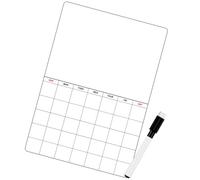 FOYTOKI Tableau Magnétique Blanc Effaçable en Plastique 2 Sets pour Réfrigérateur Planificateur Hebdomadaire Magnétique et Résistant Curling, Bureau Cuisine