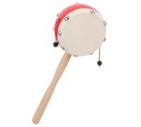 FOYTOKI Tambour à Main En Bois Pour Bébé, Jouet Musical Sensoriel, Taille Standard, Peau De Mouton Naturelle, Adapté -né, Stimulation Précoce, Présent Garçon Et Filles Éducatif