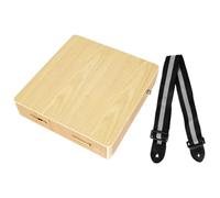 FOYTOKI Tambour Cajon en Bois D'ash de Chine Corde de Caisse et Sangle D'épaule, Instrument de Musique Portable pour Percussion Professionnelle et Scène Plusieurs styles