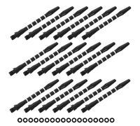 FOYTOKI Tiges de Fléchettes avec Anneaux 2ba Lot de 20 en Alliage D'aluminium Noir Équilibre Poids, Accessoires pour de Fléchettes