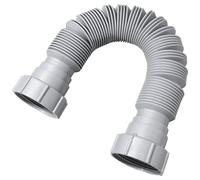 FOYTOKI Tuyau D'évacuation Flexible pour Siphon Évier la Cuisine, Tube en Plastique Double Tête, Extensible et Ajustable, pour Installation sous Évier Cuisine