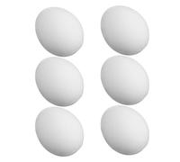 FOYTOKI Œufs Éponge Blancs Apparence Réaliste Lot de 6 pour Illusions de Scène Accessoires Magiques et Tours de Magie pour Spectacles Comiques en Gros Plan