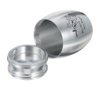 FOYTOKI Urne Funéraire pour Animaux en Acier Titane, Discrète et Portable | Structure Rigide, Couvercle Dévissable, Finition Lisse et Brillante, pour Cendres, Chambre ou Visite au Cimetière