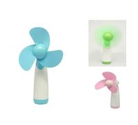 FOYTOKI Ventilateur à Main Compact à Piles Vert en Plastique Dur et Mousse Mini Ventilateur de Refroidissement Portatif pour Créer une Ambiance Estivale Agréable