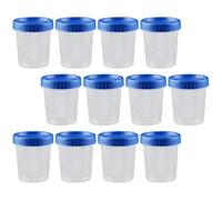 FOYTOKI Verres Doseurs Gradués 120ml PP avec Bouchon Étanche pour Préparation d'Échantillons Liquides en Laboratoire 25pcs