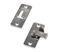 FOYTOKI Verrou de Porte en Acier Inoxydable Brossé 90° pour Porte Coulissante Loquet Renforcé Sécurisé Adapté de Grange et Fenêtres Installation Double Face Facile