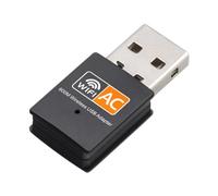 Foyucool Carte réseau sans fil double bande 600 m, USB externe 2,4 G/5 G, récepteur WiFi sans pilote