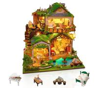 Foyucool DIY Kit de Maison Miniature pour Adultes, Baldaquin des Fables | Avec Éclairage LED & Mini-Meubles, Kit Créatif Déco Intemporelle, Cadeau Original Pour Noël, Anniversaire & Fête des Mères