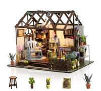 Foyucool DIY Kit de Maison Miniature pour Adultes, Cottage Antique | Avec Éclairage LED & Mini-Meubles, Kit Créatif Déco Intemporelle, Cadeau Original Pour Noël, Anniversaire & Fête des Mères