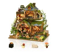 Foyucool Maison Miniature en Bois, Kit Créatif avec Meubles Détaillés, Maquette à Construire pour Adultes et Adolescents, Cadeau Créatif pour Anniversaire ou Noël, Aventure Castle Forest