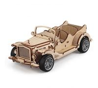 Foyucool Puzzle 3D Bois Adulte, Maquette Voiture Mécanique à Construire, Kit de Construction Véhicule à Friction DIY, Cadeau Anniversaire Ado Garçon Homme (Voiture Vintage)