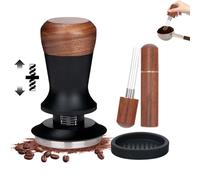 Foyucool Tamper 51mm Professionnel, Set Barista 3 en 1 pour Machines Expresso, Tasseur avec Outil de Nivelage et Tapis, Pression Constante, Accessoire Indispensable pour Café Maison