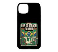 Foz do Iguaçu Paraná Drapeau du Brésil Voyage Graphique Coque pour iPhone 15 Plus