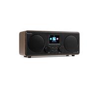 Audizio Foza - Radio Internet WiFi Stéréo, Dab+/FM et BT 5.0 - Noyer, Radio Réveil, Lecteur MP3 USB, Une Radio Idéale pour Écouter Les Radios du Monde Entier Depuis chez Vous