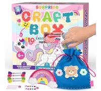 Fozcmisw Kit Couture Enfant dès 6 Ans - 10 Projets DIY Animaux en Feutrine, Loisir Créatif Fille, Activite Manuelle Apprendre à Coudre, Cadeau Fille 7 8 9 10 Ans