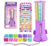 Fozcmisw Kit de Perles Bijoux Enfant 6-12 Ans, 2600+ Perles Création de Bracelets Fille, Jeu de Loisir Créatif avec Plateau Tourneur, Coffret Cadeau Anniversaire pour Enfant